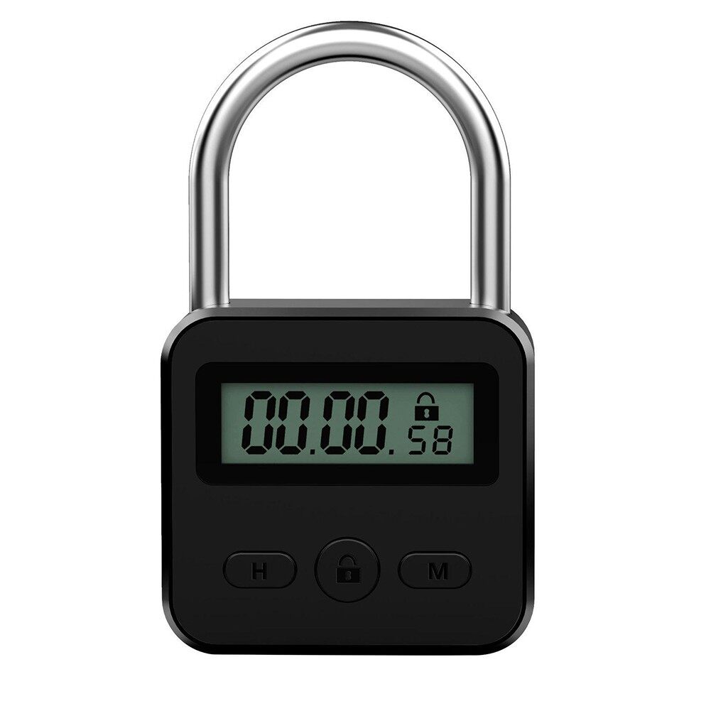 Timing Padlock Metal Timer Lock 99 Hours Max Digital Electronic Heavy Duty