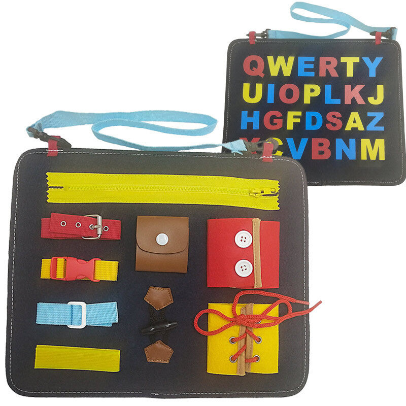 ♝ New double sided printing childrens Clothing Learning puzzle board felt busy version of childrens mother and baby toy Malaysia