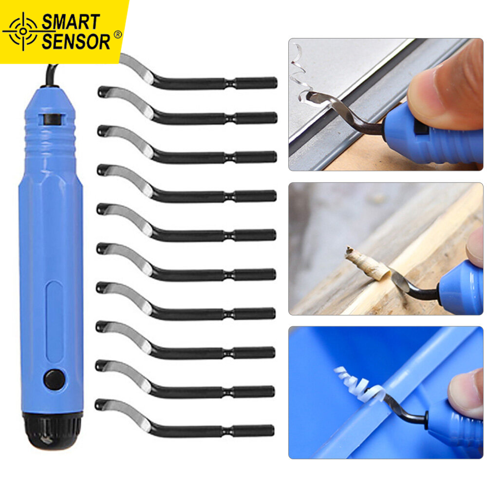 Smart Sensor Metal Deburring Tool Kit Deburring Cutters Set Burr Remover Hand Tool for Wood Plastic Aluminum Copper and Steel