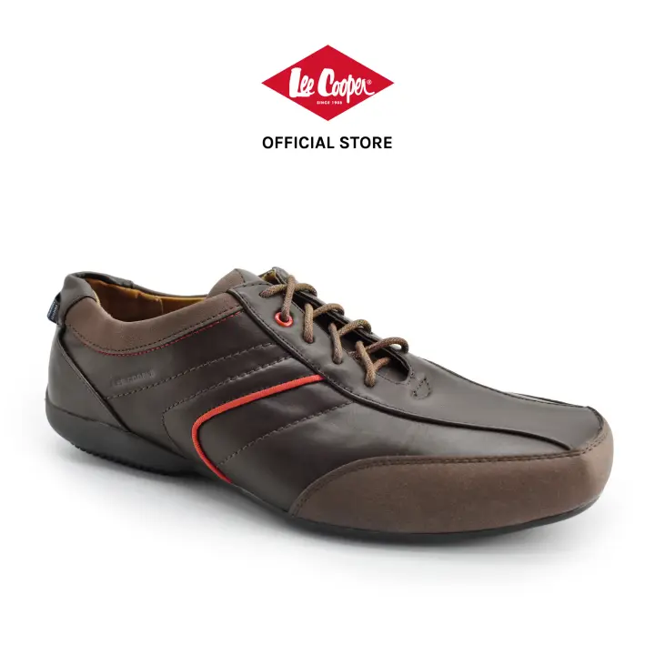 lee cooper men's leather sneakers