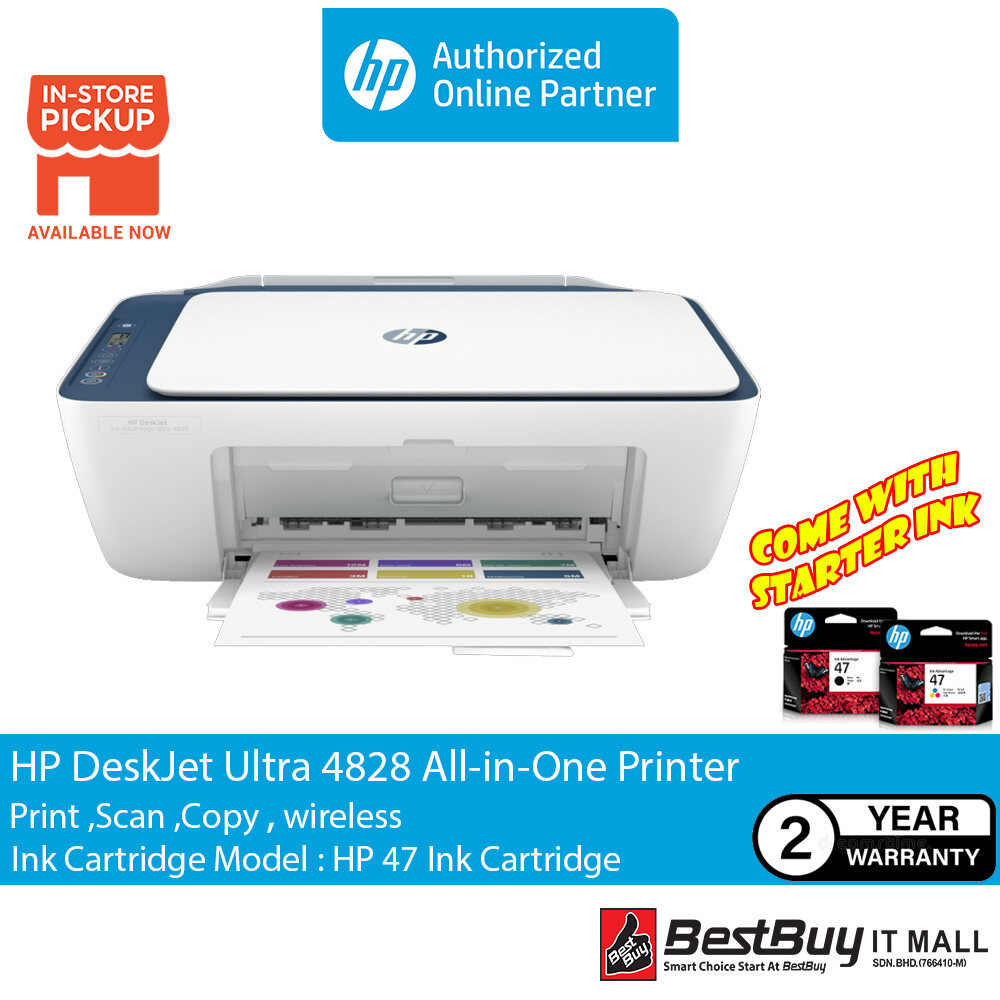 HP DeskJet Ink Advantage Ultra 4828 All-in-One Printer | Lazada