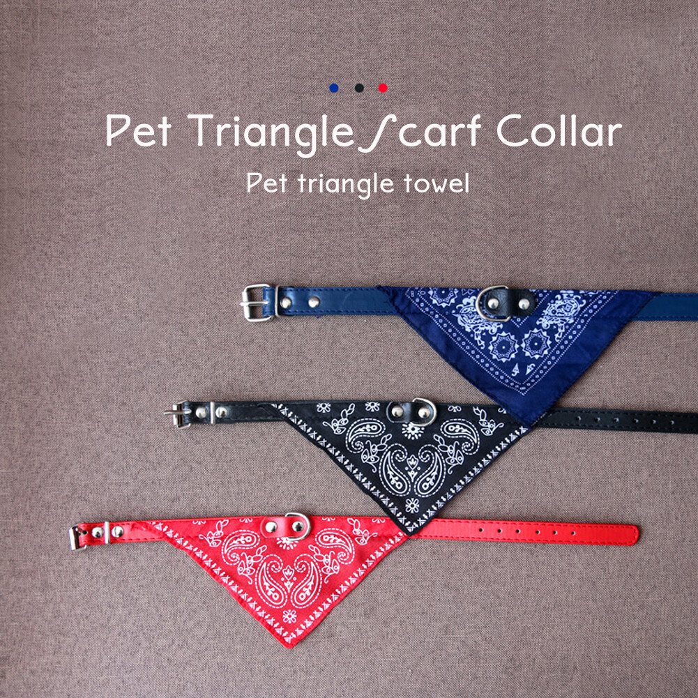 Adjustable Pet Cat Soft Scarf Collars Neckerchief Necklace trigon Pet accessories Adjustable Small Dog Scarf