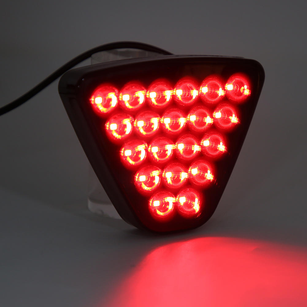 Đèn Hậu Ô Tô 12V, Đèn Cảnh Báo Lùi Phanh 20 LED Nhấp Nháy, Phổ Thông Dành Cho Xe Máy Xe Tải ATV SUV Màu Đen