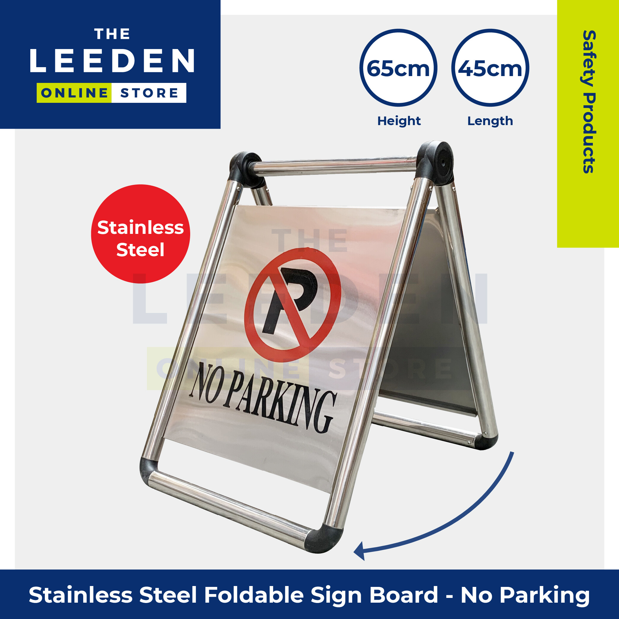 Stainless Steel Foldable Sign Board - No Parking by Leeden Online Store ...