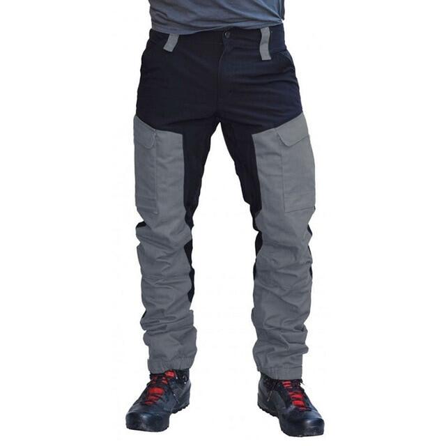 Men Fashion Color Block Multi Pockets Sports Long Cargo Pants Work Trousers Men's Tactical Work Out Quick Dry Pants