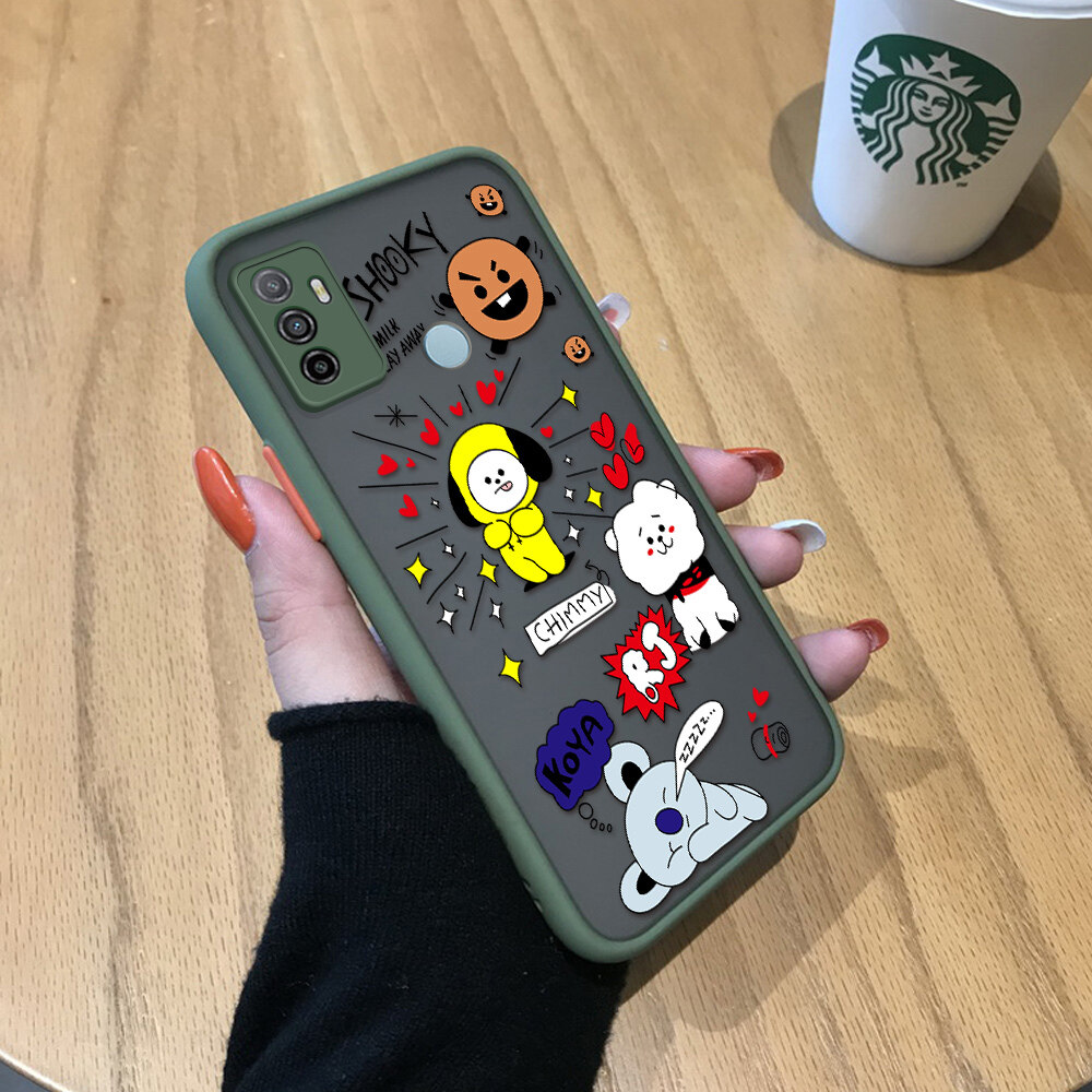 ucuc Phone case For OPPO A53 A33 2020 Oppo A16 Oppo a74 A74 5G Oppo A54 2021 Oppoa16 Oppoa54 Oppoa74 Soft Case Cartoon casing for glris womens Frosted Transparent Casing hp oppoa53 Full Cover Camera Protect Case