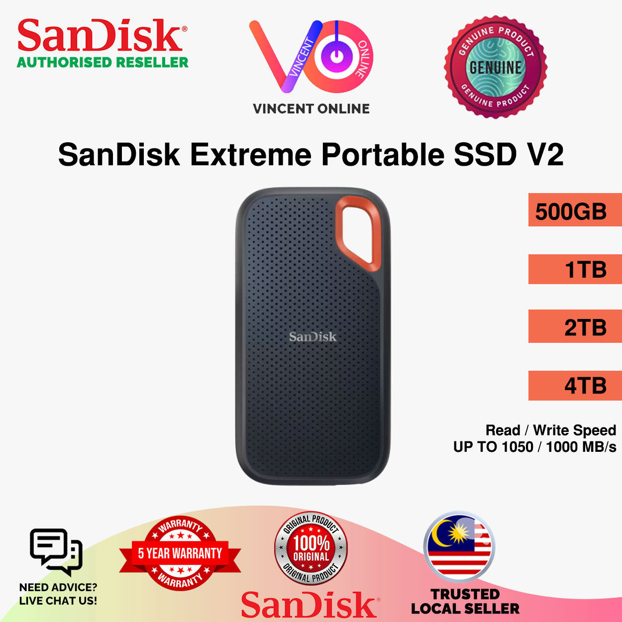 sandisk-extreme-portable-ssd-v2-e61-500gb-1tb-2tb-4tb-lazada