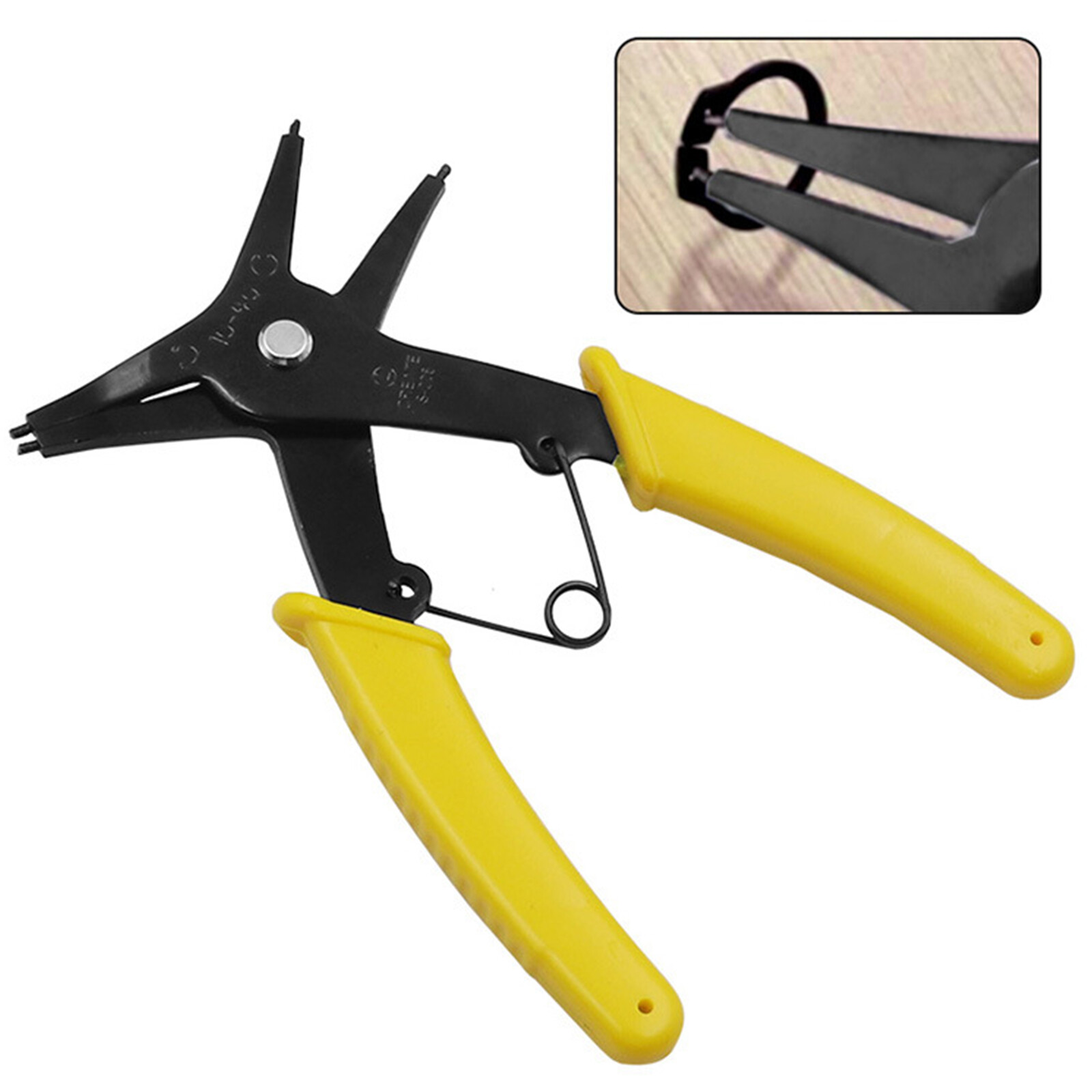 Two in one  Circlip Pliers Removing Reassembling Tools Snap Ring Pliers for  Internal and External  Snap Ring 1Pc