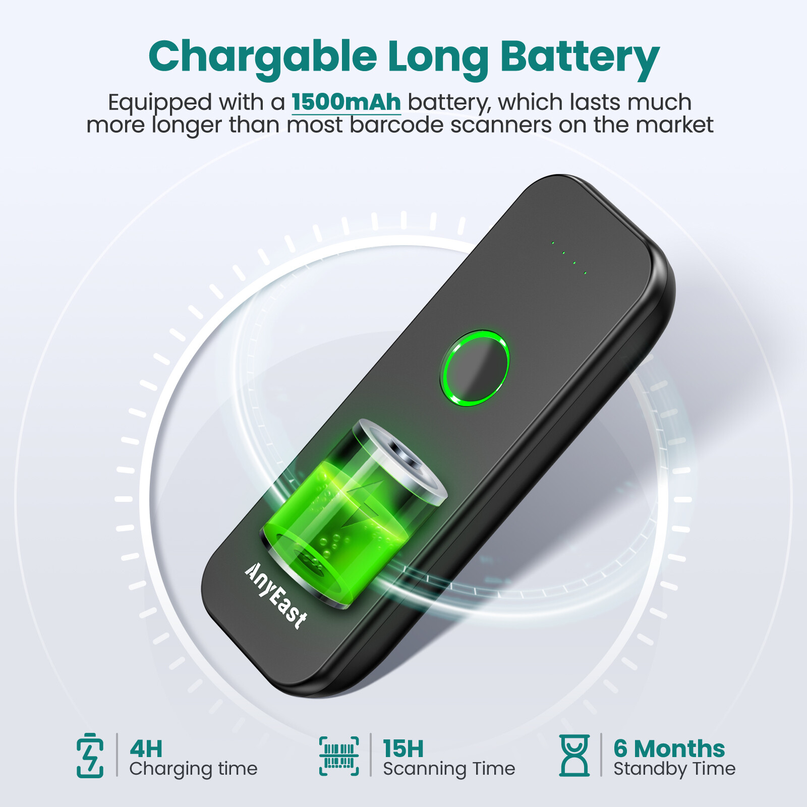 Anyeast xách tay 3-trong-1 Mini 2D bluetooth không dây & 2.4G & có dây USB QR 1D 2D Đầu đọc mã vạch cho hàng tồn kho Bảng Máy Tính làm việc với Windows POS IOS Android
