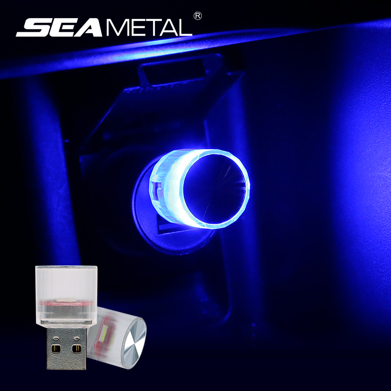 Car Mini USB LED Atmosphere Lights Decorative Lamp Plug Play Auto Interior Led Lamp