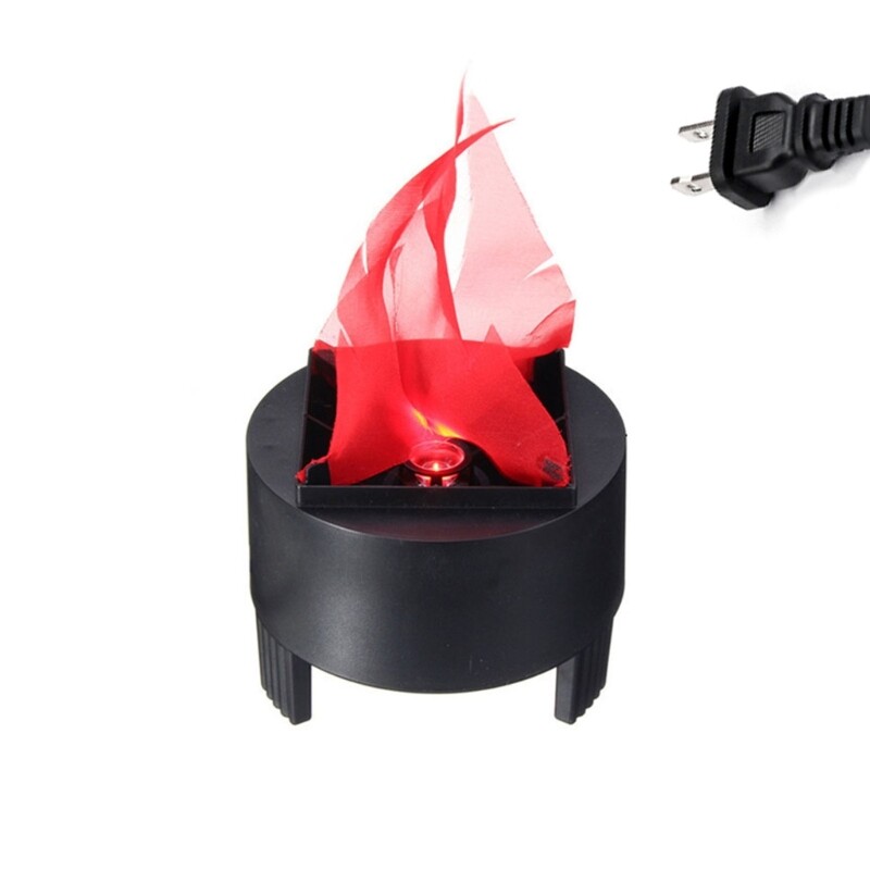 Fake Flame Lamp Electric Campfire Artificial Flickering Flame Table Lamp Realistic Flame Stage Effect Light Halloween