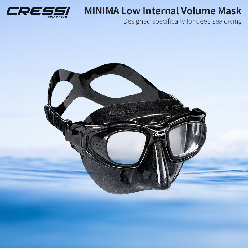 Cressi Minima Diving Mask Freediving Deep Sea Dive Goggle Ultra Low