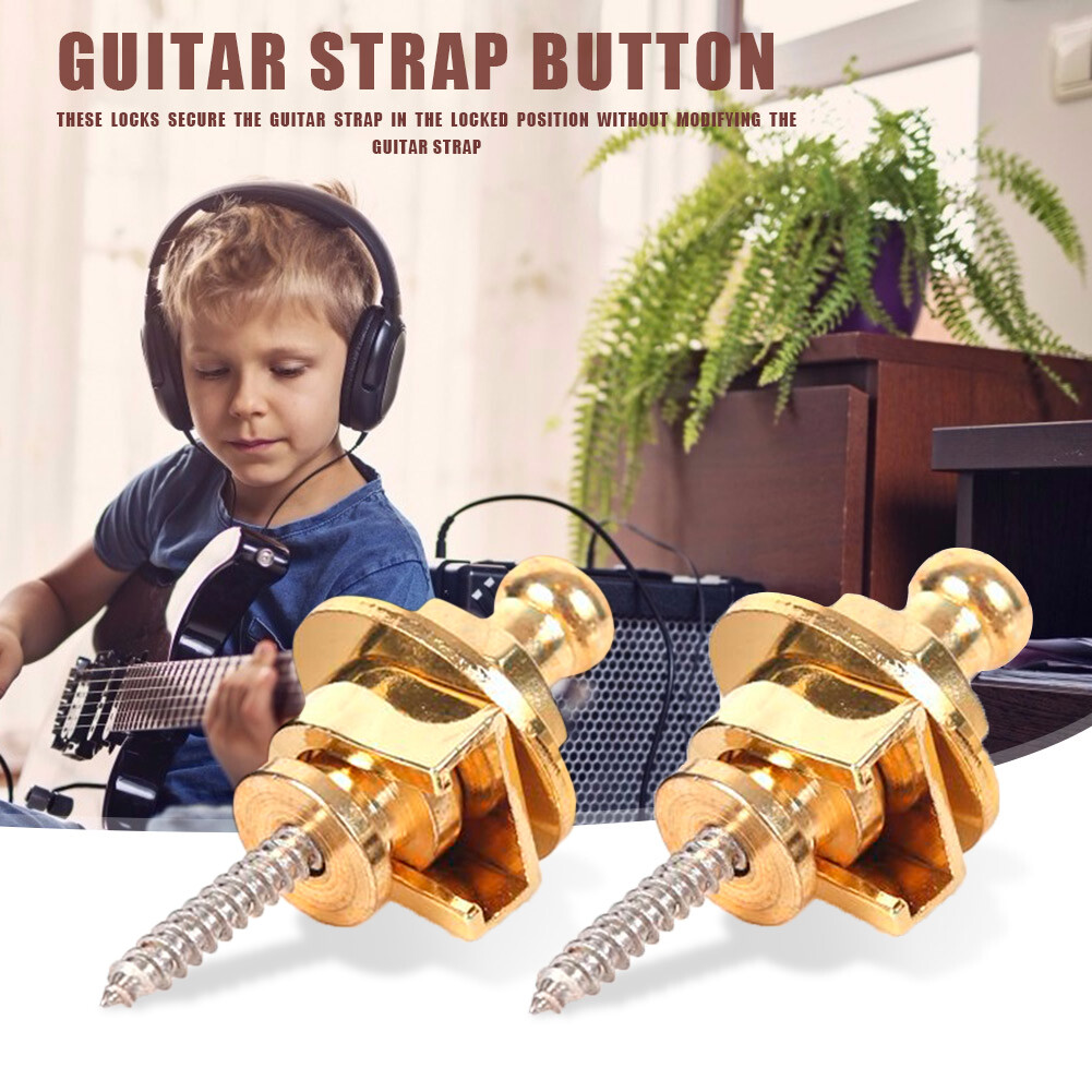 2 Nút Khóa Dây Đàn Ghi Ta Bass Nhạc Cụ Đinh Đai Chống Trượt
