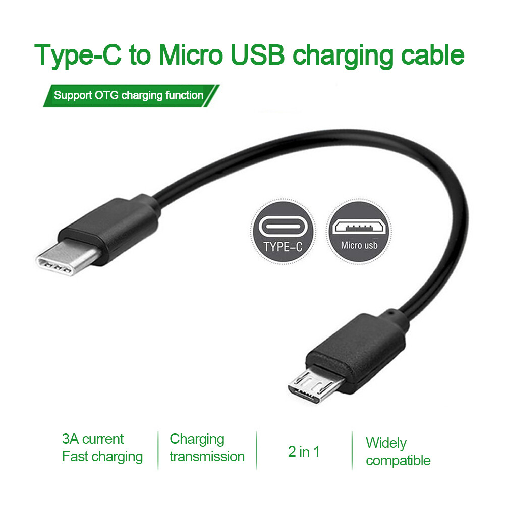 30cm/100cm Type C to Micro USB Cable USBC Male to Micro USB Male Cable