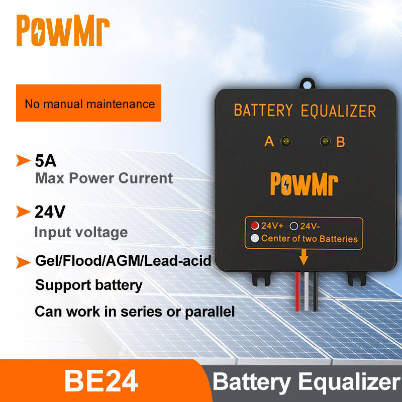 Lightning delivery】PowMr Balancer for 2 X 12V Lead Acid/Lifepo4/GEL Bank  System N*12V Equalizer BE24