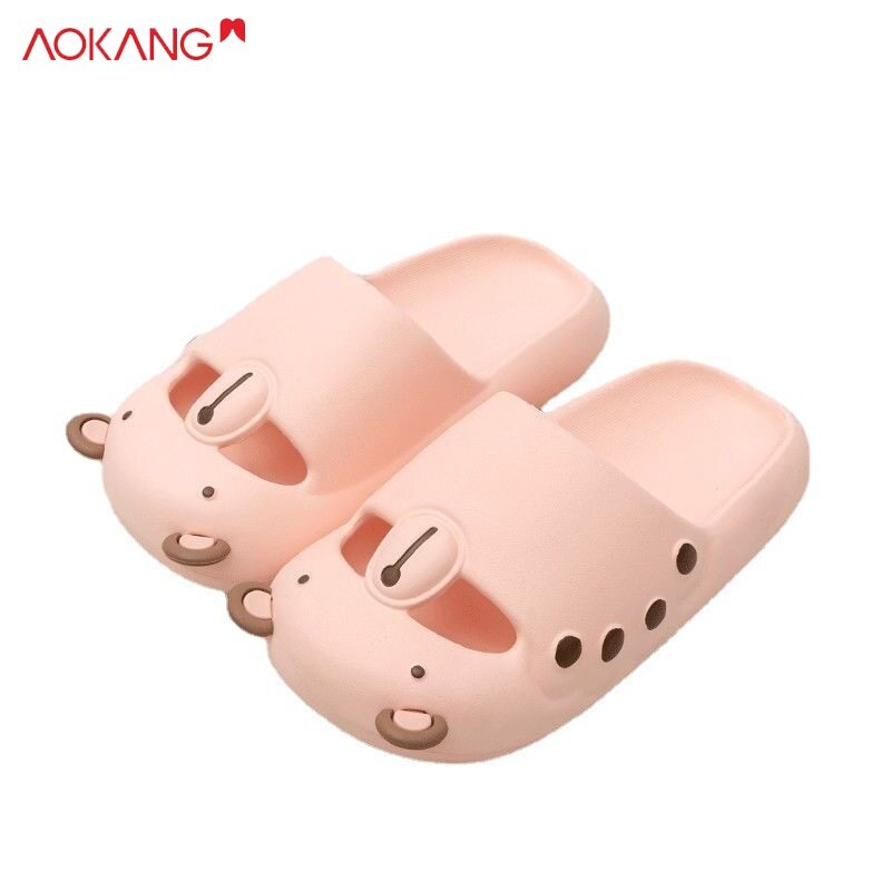 AOKANG Dép Bệt Chống Trượt Trong Nhà Cho Nữ Dép Đi Trong Nhà In Hình Hoạt