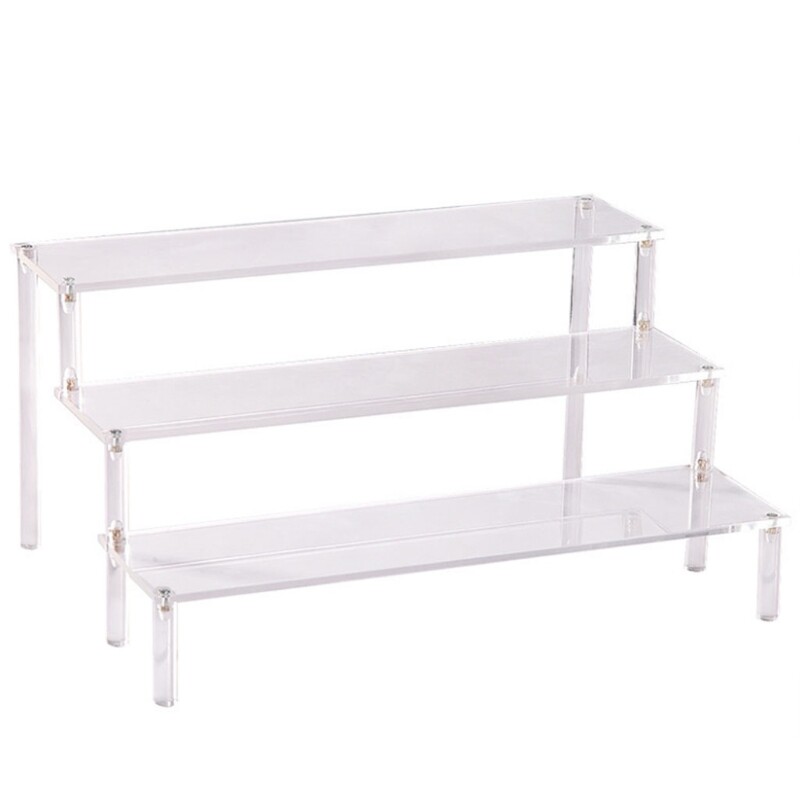 Acrylic Display Stand 3 Tier Riser Display Shelf Showcase for Action Figures Cupcakes Dessert Candy Treat Display