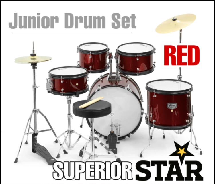 SUPERIOR STAR 5 Piece Junior Drum Set Lazada