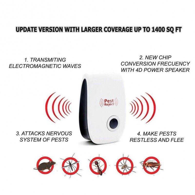 Electronic Pest Repeller Ultrasonic Rejector Mosquito Rat Repellent