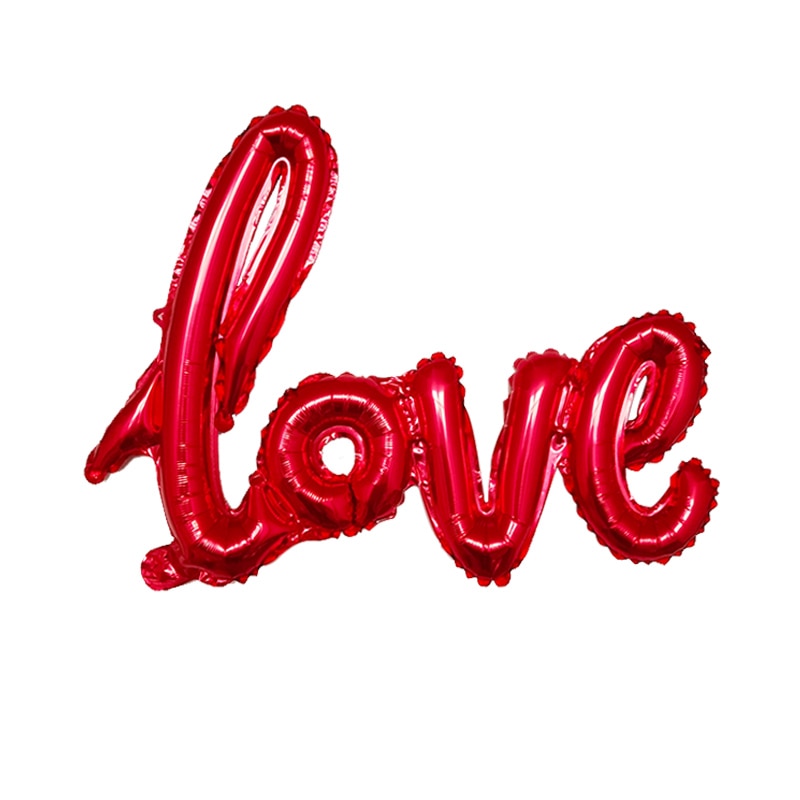 1set Romantic Wedding I Love You Heart Foil Balloons Heart Ballons ...