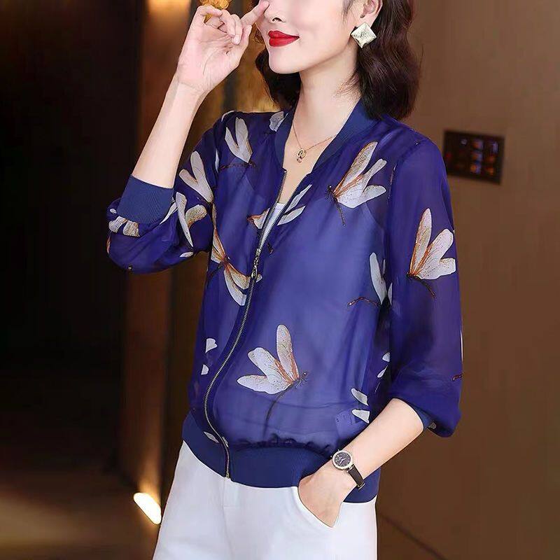 Áo Khoác Bóng Chày Áo Khoác Phong Cách Phương Tây Áo Khoác Lớn Chống Tia Cực Tím Cho Nữ Áo Khoác Chống Nắng Voan Ngắn Đa Năng Cho Nữ