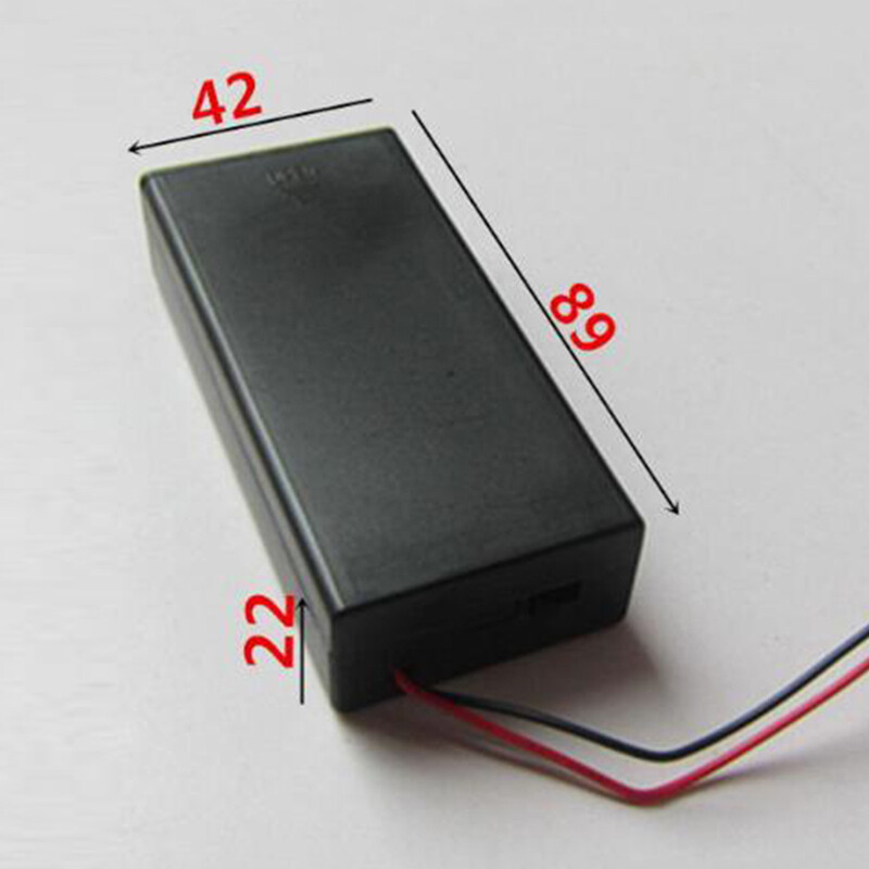 1pcs 3.7V 2x18650 kẹp giữ ắc quy hộp lưu trữ với On/Off chuyển đổi và bao gồm cáp