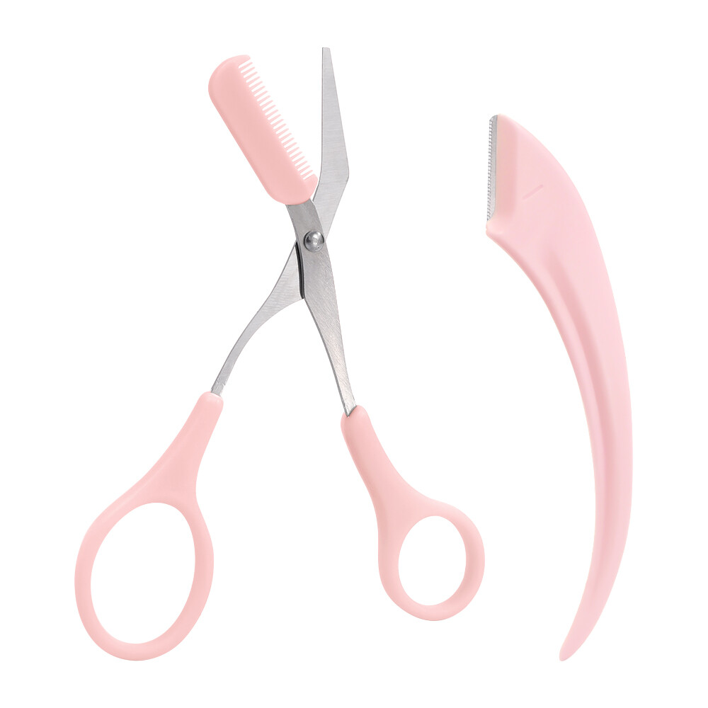 Eyebrow Trimming Tool Eyebrow Face Razor for Women Professional Eyebrow Razor with Comb Kit