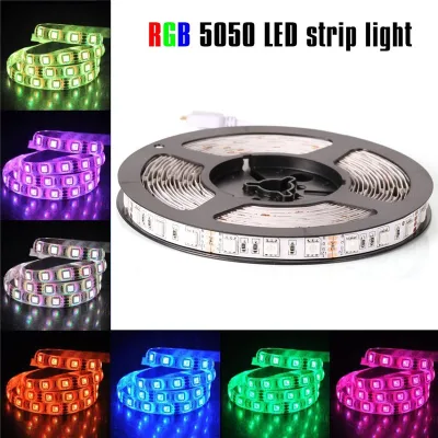 5 Meter RGBWW 5050 LED Strip Light DC 12V Neon Ribbon Non Waterproof Flexible LED Diode Tape 60LEDs/m LED Strip Lamp for Bedroom TV Backlight
