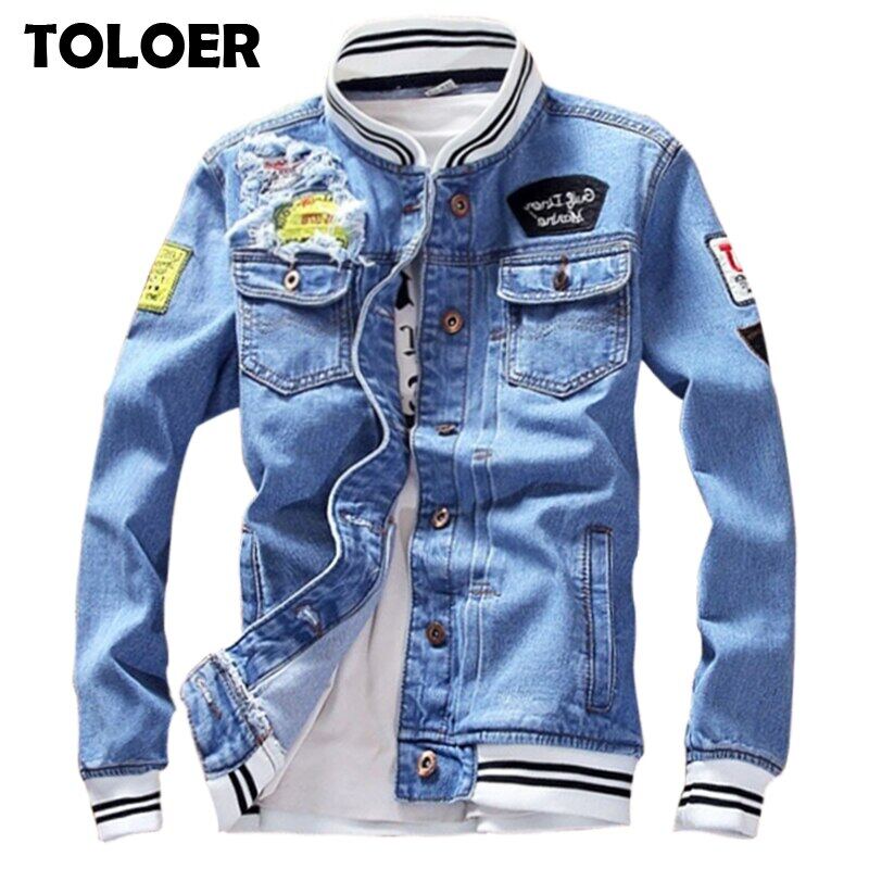 plus size mens denim jacket