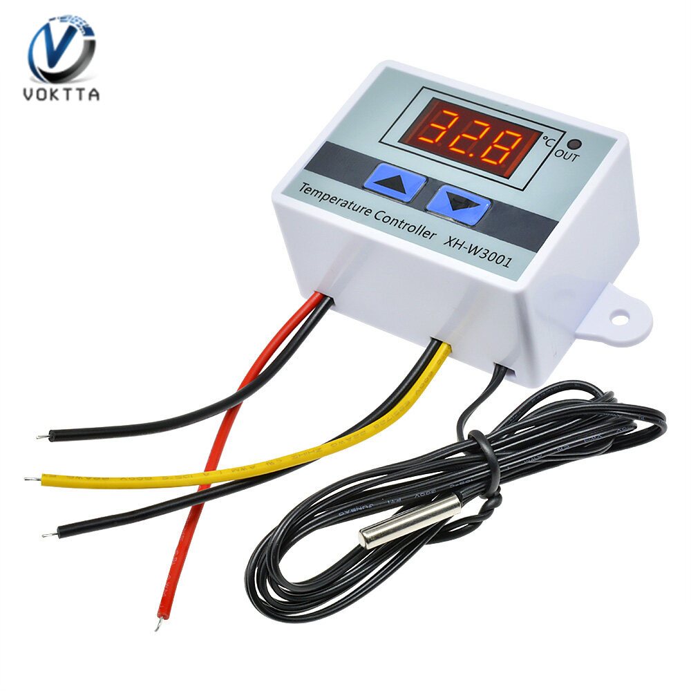 Bộ Điều Chỉnh Nhiệt Độ Kỹ Thuật Số VOKTTA, XH-W3001 Chính Hãng, Điều Chỉnh Nhiệt Độ W3001 110V 220V 12V 24V, Máy Ấp Trứng, Điều Khiển Nhiệt Độ, Nhiệt Kế, Điều Khiển Nhiệt Độ, Công Tắc Dò