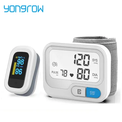 Yongrow OLED Fingertip Pulse Oximeter & LCD Wrist Blood Pressure Monitor For Home