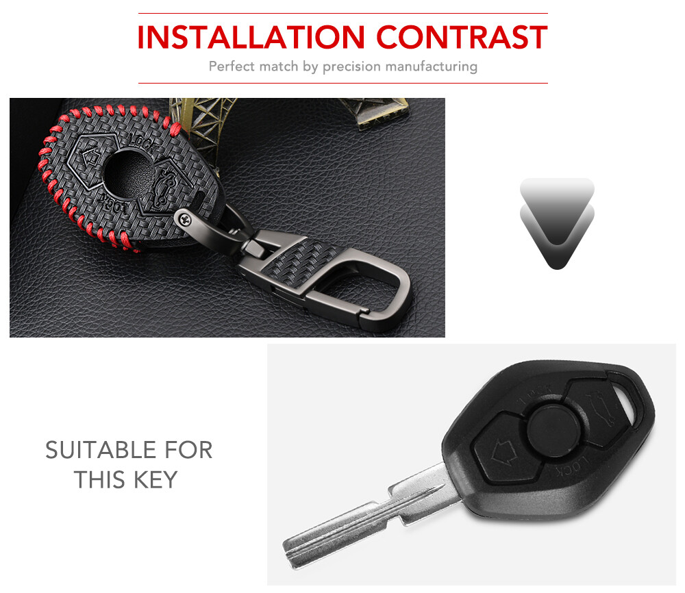 Carbon Fiber Phong Cách Da Xe Key Bìa Đối Với Bmw M3 E38 E39 E46 E53 E60/61 E63/64 E83 E85/86 Phím Bảo Vệ Trường Hợp Fob Bag