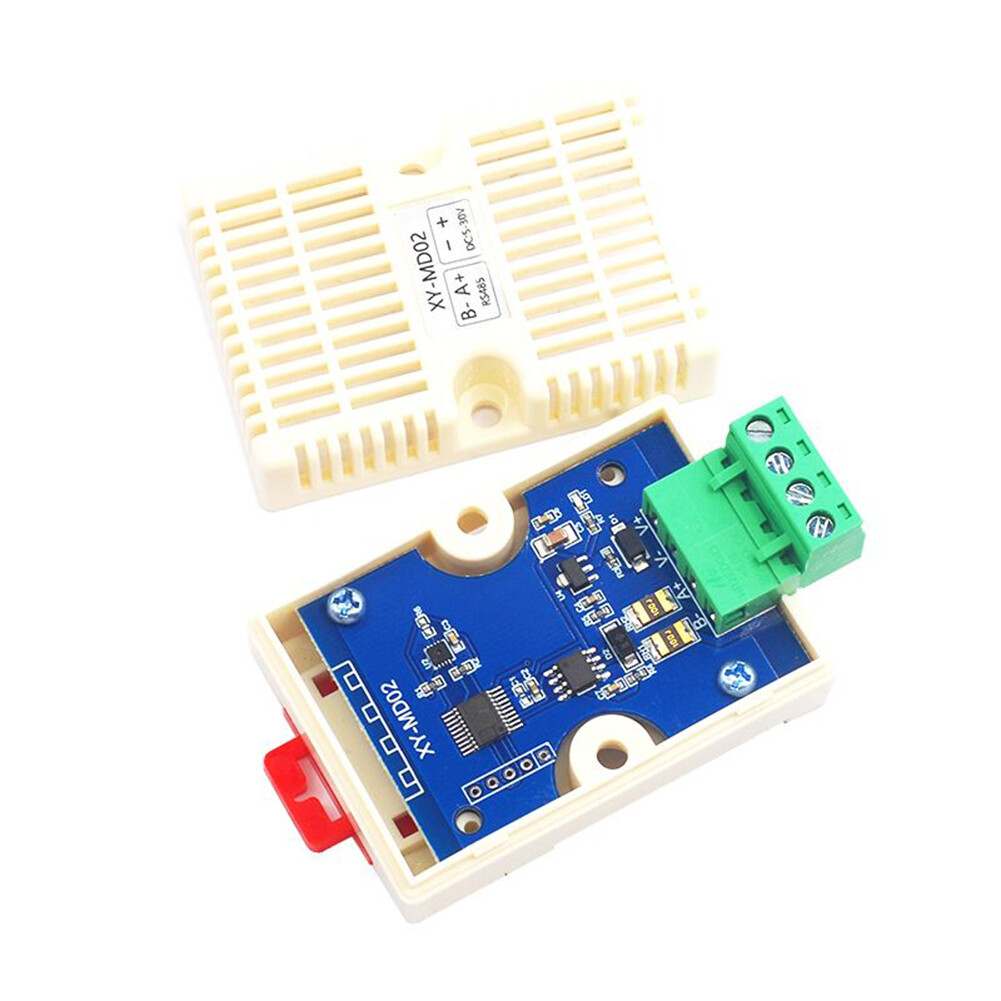 【ANENG】XY-MD02 Temperature Sensor Module High Precision DC5-30V Temperature-Humidity Sensors 1000M RS485 Signal Modbus-RTU Protocol Standard 35mm Rail Mount