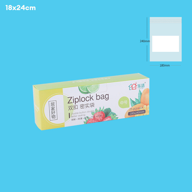 Thickened large double tendon bag food sealed bag Food grade refrigerator fresh-keeping storage dense bag wholesale sealed bag