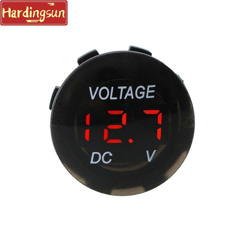 Hardingsun NEW DC 12V-24V Digital Panel Voltmeter Voltage Meter Tester Led Display For Car Auto Motorcycle Boat ATV Truck Refit Interior Accessories