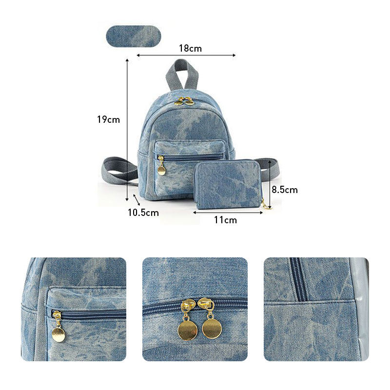 NALLCHEER Backpack denim fashion backpack women's backpack