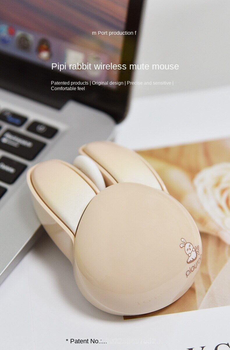 JOMAA mouse for laptop Wireless mouse Kawaii mouse Cute 2.4G Wireless Mouse for Computer Laptop Notebook Rabbit Candy Color Wireless Mouse for Ofiice Home Gift Girls