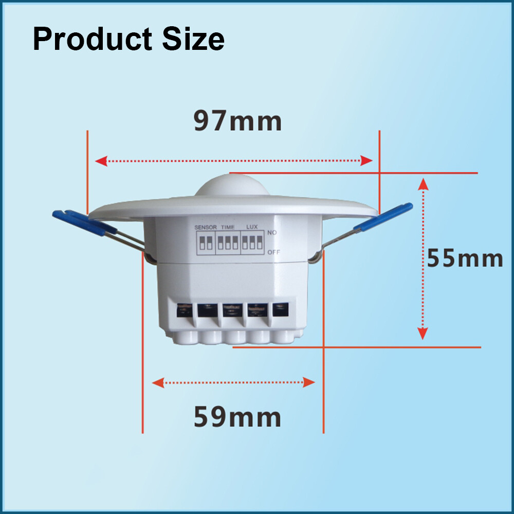 FocusAi  Sensor Body Motion Detector 5.8GHz Adjustable Embedded Microwave Radar Light Switch for Corridor Sensor