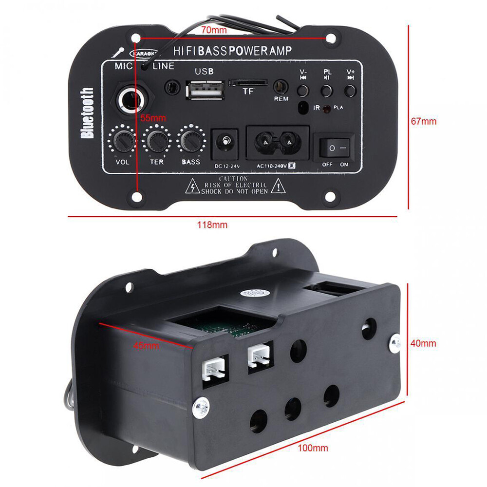 【Buyit】 5 Inch Three Use Multi-Functional Card Digital Bluetooth Car Amplifier Car Bluetooth HiFi Bass Power AMP Audio Digital Amplifier Support USB TF Remote Control QL—3028 【COD】[Ready Stock]