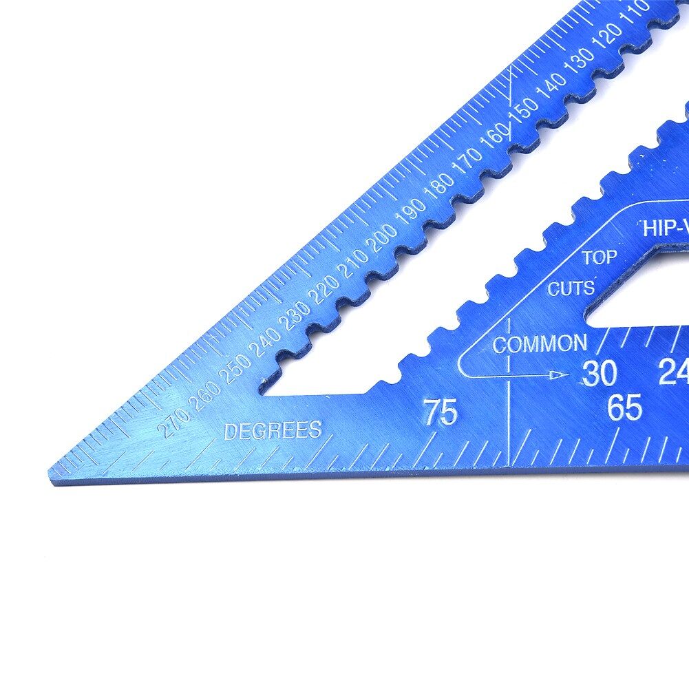 12 Aluminum Alloy Speed Square Quick Roofing Rafter Triangle Ruler Guide