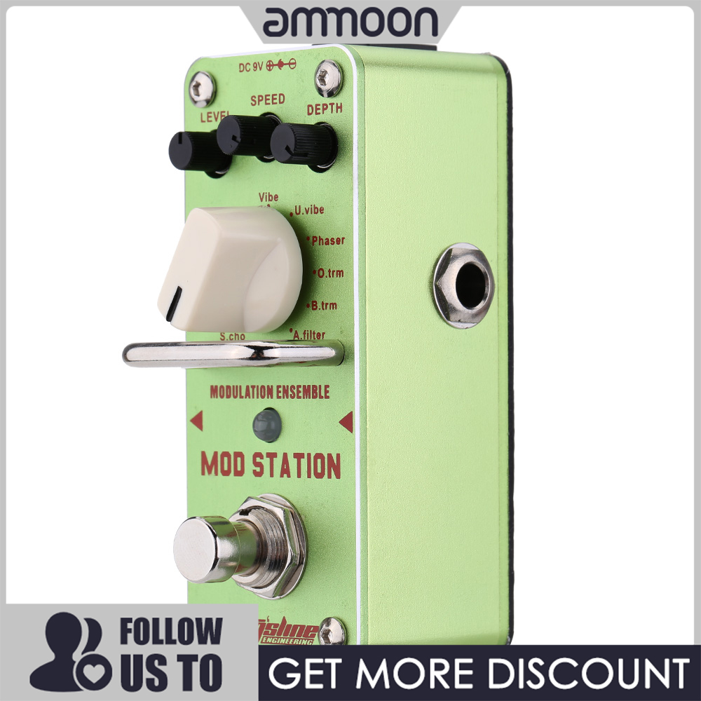 [ammoon]quà bí mật Aroma AMS-3 Mod Station Modulation Ensemble Electric Guitar Effect Pedal Mini Single Effect with True Bypass