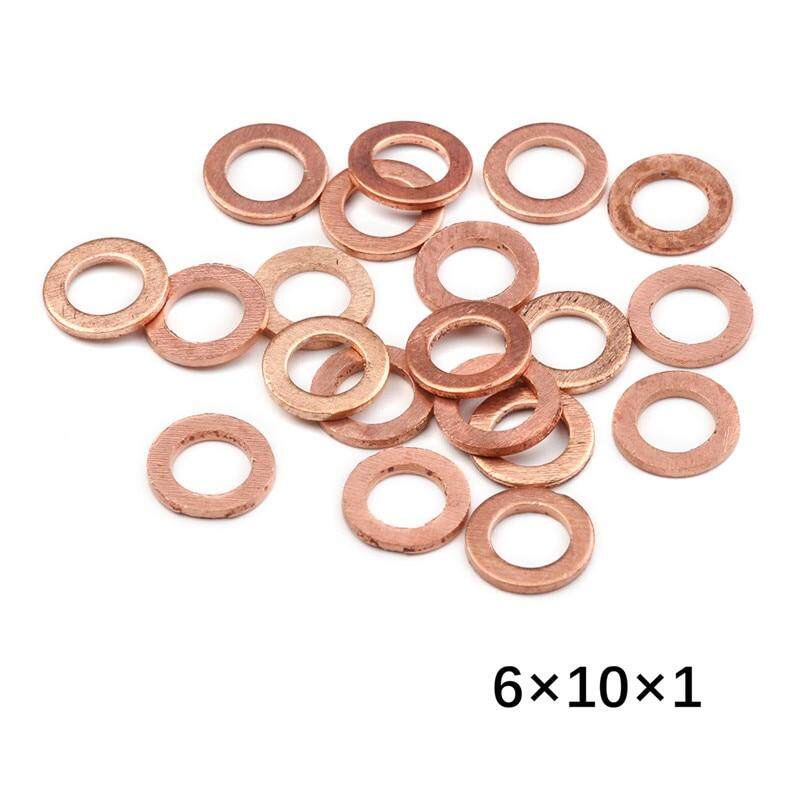 Color : 50pcs, Size : 12x16x1 mm Flat Washers 20//50PCS Solid Copper Washer Flat Ring Gasket Sump Plug Oil Seal Fittings 10141MM Washers Fastener Hardware Accessories Stainless Flat Washer