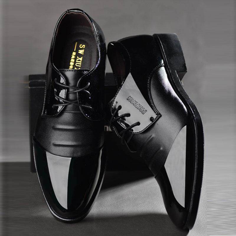 รองเท้าแฟชั่นสไตล์ธุรกิจสำหรับผู้ชาย แบบผูก Shoes for Men Shoes Men's Business Dress Shoes Wedding Shoes LTH272