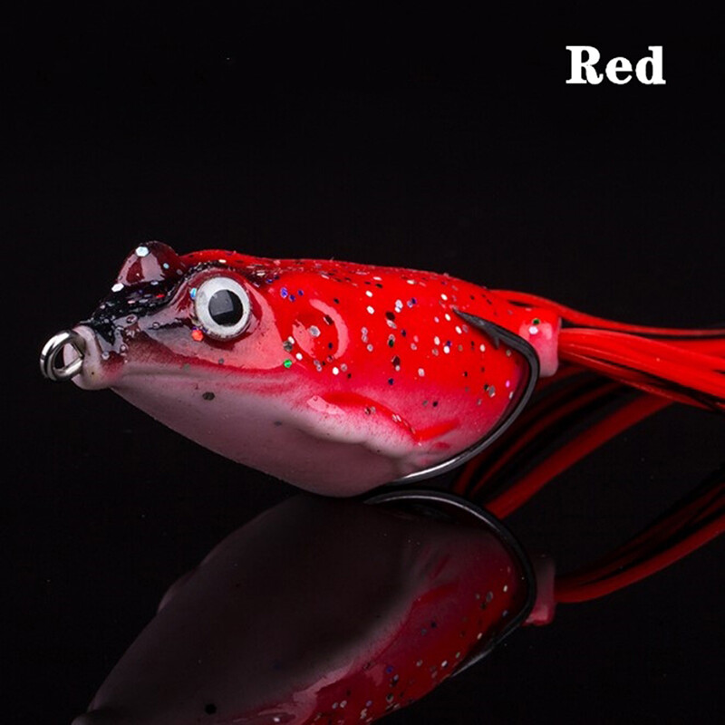 Moito Frog Soft Fishing Lure Double Hooks Artificial Bait Frog Tool