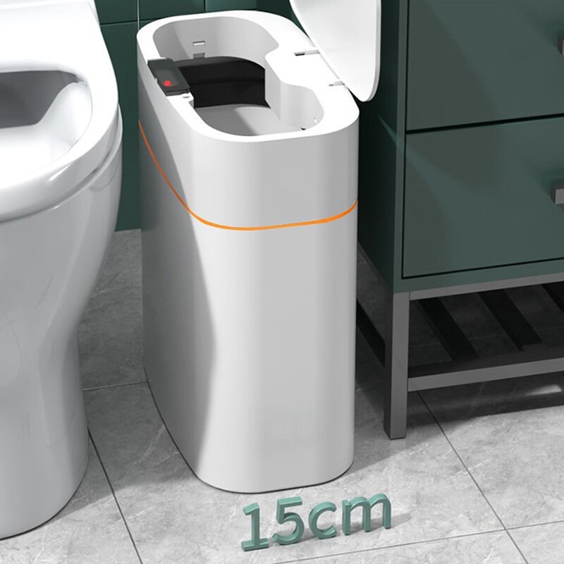 12L Intelligent Trash Can Smart Sensor Dustbin Electric Automatic Garbage Can USB Waterproof Garbage Can Home Induction Dustbin