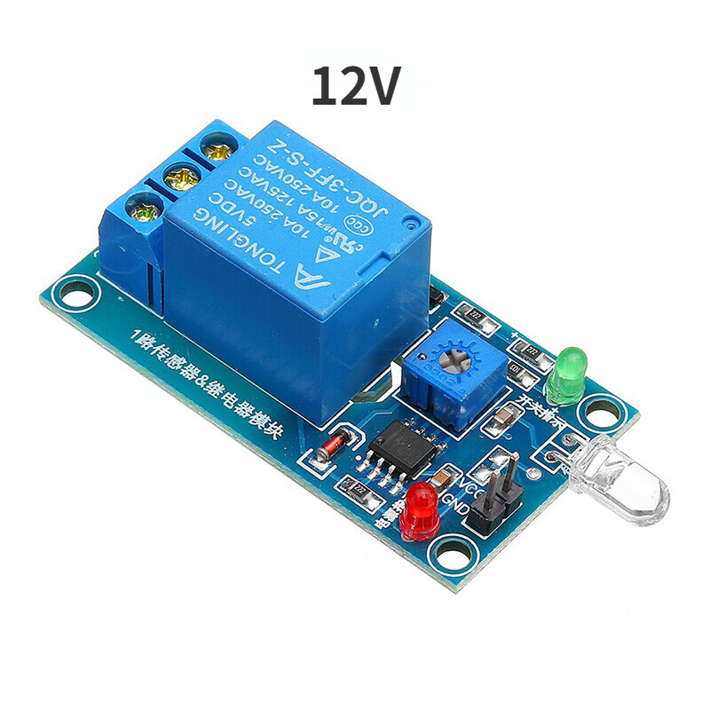DC 5V 12V Photodiode Relay Module Light Detection Light-seeking Module Laser Receiver Relay Board