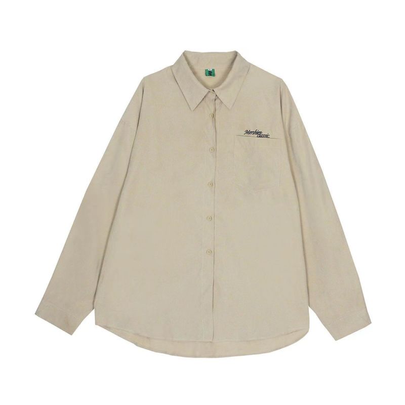 LIVE GREAT Men's long-sleeved shirt fashion new trend everything with solid color blouse