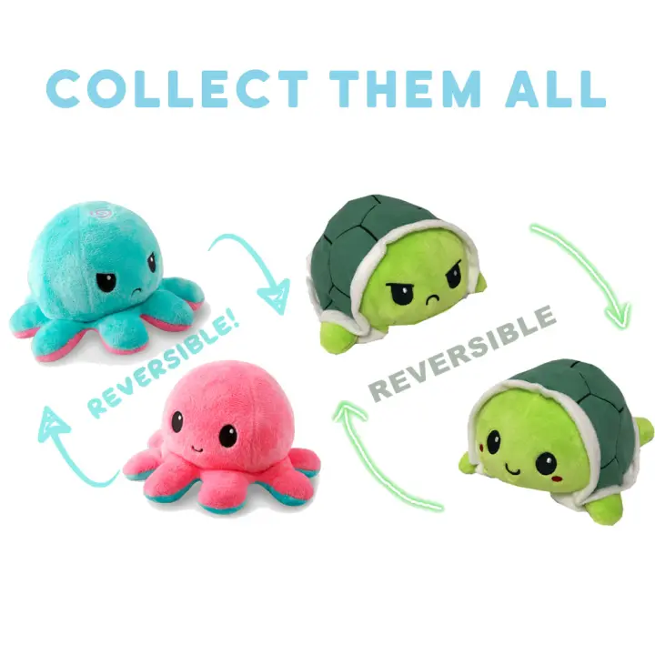 turtle reversible plush