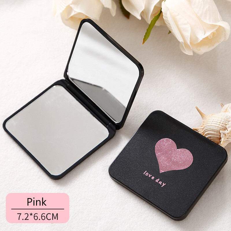 JIAOQI Foldable Makeup Mirror Mini Square Makeup Vanity Mirror Portable Hand Mirrors