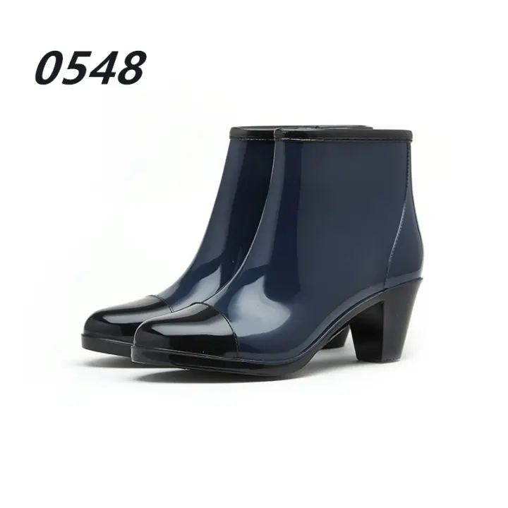 rain boots with side zipper